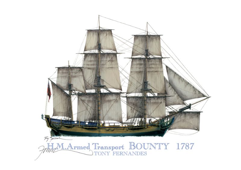 First Day Cover HMS Bounty 1787 by Tony Fernandes